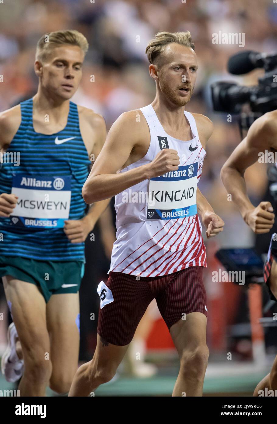 William Kincaid, des États-Unis, participe au championnat masculin 5000m lors de l'Allianz Memorial Van Damme 2022, qui fait partie de la série Diamond League 2022 du King Bau Banque D'Images William Kincaid, des États-Unis, participe au championnat masculin 5000m lors de l'Allianz Memorial Van Damme 2022, qui fait partie de la série Diamond League 2022 du King Bau Banque D'Images