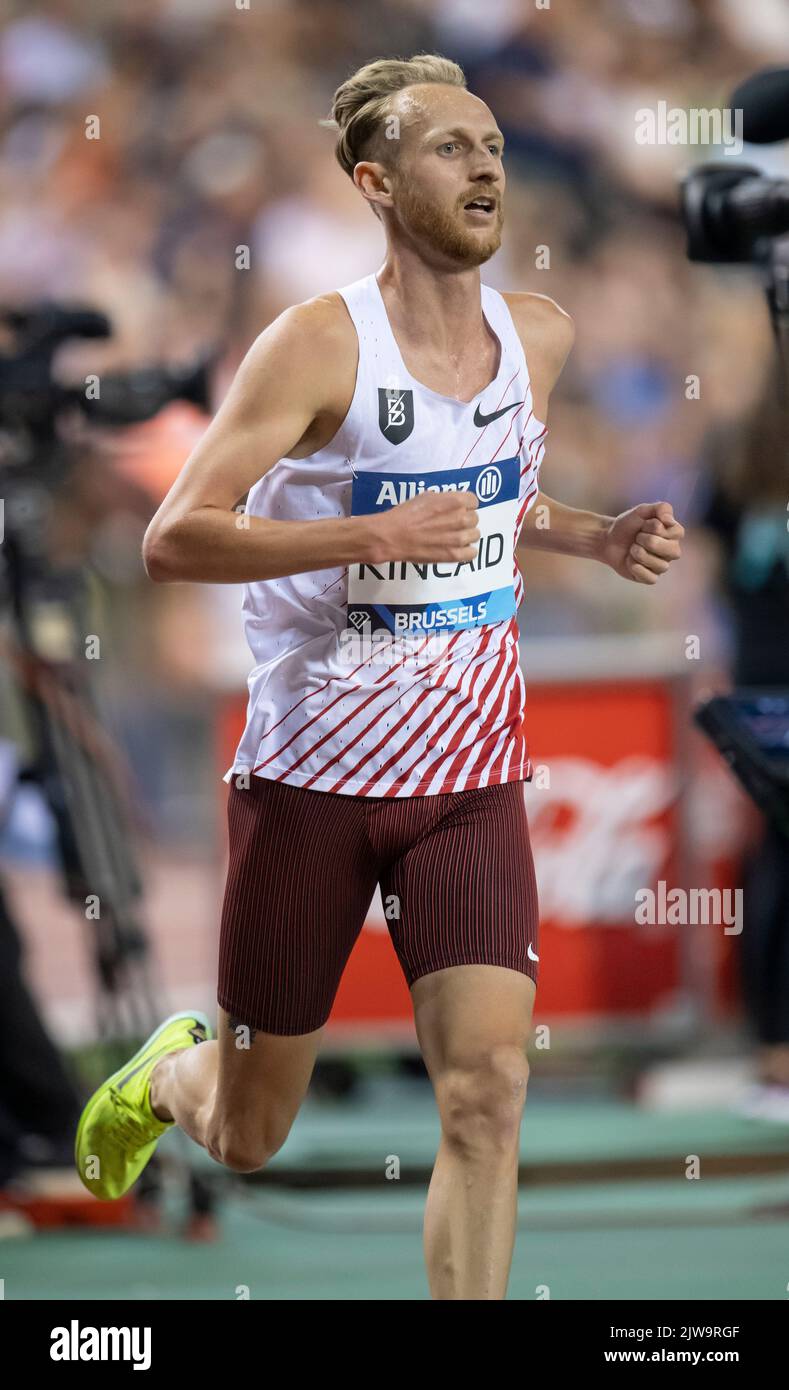 William Kincaid, des États-Unis, participe au championnat masculin 5000m lors de l'Allianz Memorial Van Damme 2022, qui fait partie de la série Diamond League 2022 du King Bau Banque D'Images William Kincaid, des États-Unis, participe au championnat masculin 5000m lors de l'Allianz Memorial Van Damme 2022, qui fait partie de la série Diamond League 2022 du King Bau Banque D'Images