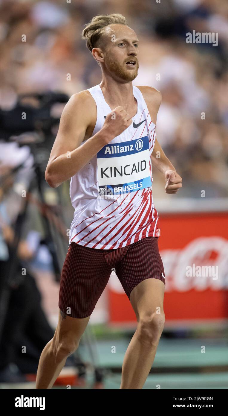 William Kincaid, des États-Unis, participe au championnat masculin 5000m lors de l'Allianz Memorial Van Damme 2022, qui fait partie de la série Diamond League 2022 du King Bau Banque D'Images William Kincaid, des États-Unis, participe au championnat masculin 5000m lors de l'Allianz Memorial Van Damme 2022, qui fait partie de la série Diamond League 2022 du King Bau Banque D'Images