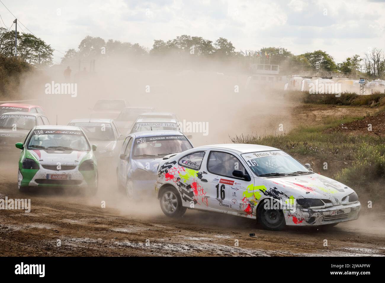 16 TALVAST Jérémy, Mégane coupé, action pendant le FOL'car de l'Orléanais et 2CV Croix de Sougy, de 2 septembre au 4, 2022 à Sougy, France - photo Frédéric le Floc'h / DPPI Banque D'Images