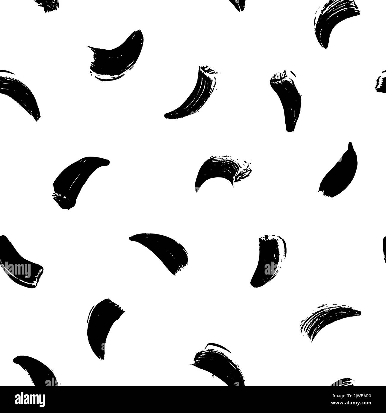 Motif sans couture avec petits coups de pinceau incurvés. Illustration de Vecteur