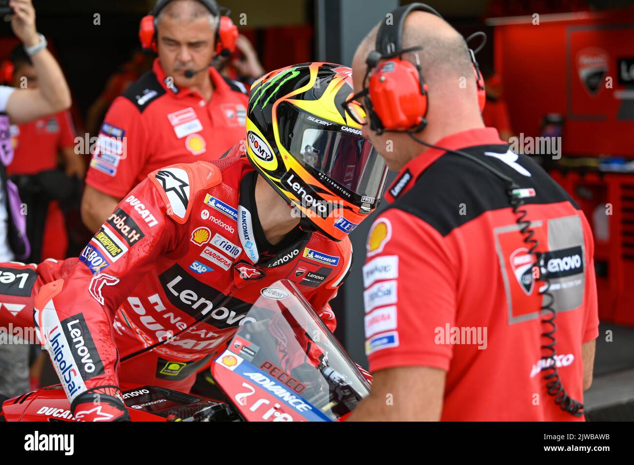 Misano Adriatico, Italie. 04th septembre 2022. Bagnaia Francesco ITA Ducati Lenovo Team Ducati commence des fosses pour la pratique libre pendant Gran Premio di San Marino e della Riviera di Rimini course libre moto GP, MotoGP Championnat du monde à Misano Adriatico, Italie, 04 septembre 2022 crédit: Agence de photo indépendante / Alay Live News Banque D'Images