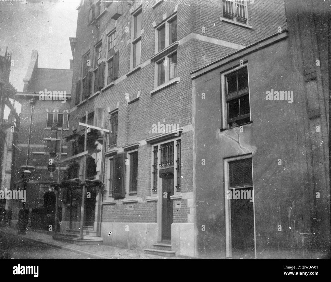 Vue sur la Nutspaarbank (derrière le Dom 22) à Utrecht. Banque D'Images