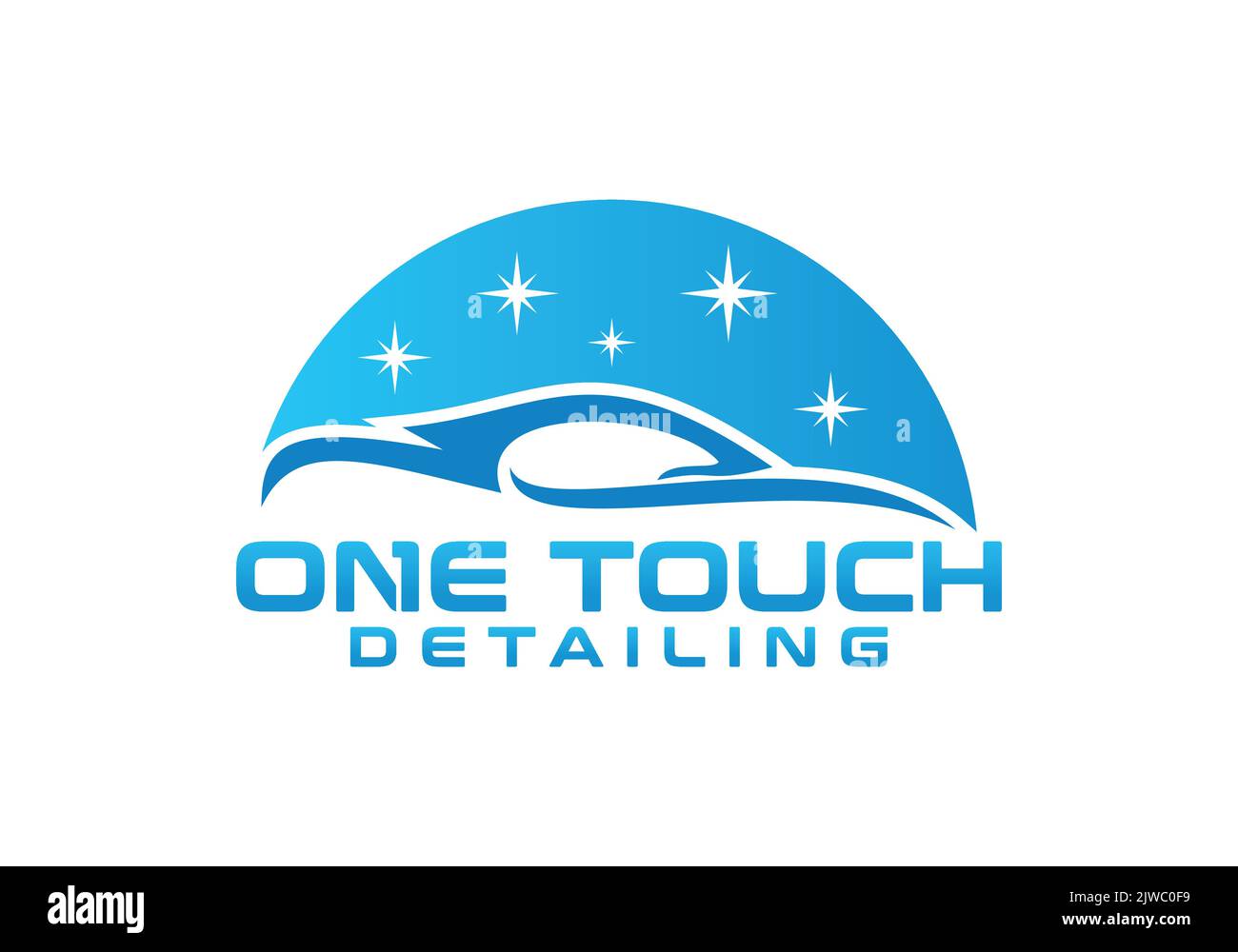 Modèle de logo One Touch car Detailing 1 Touch car Wash Illustration de Vecteur