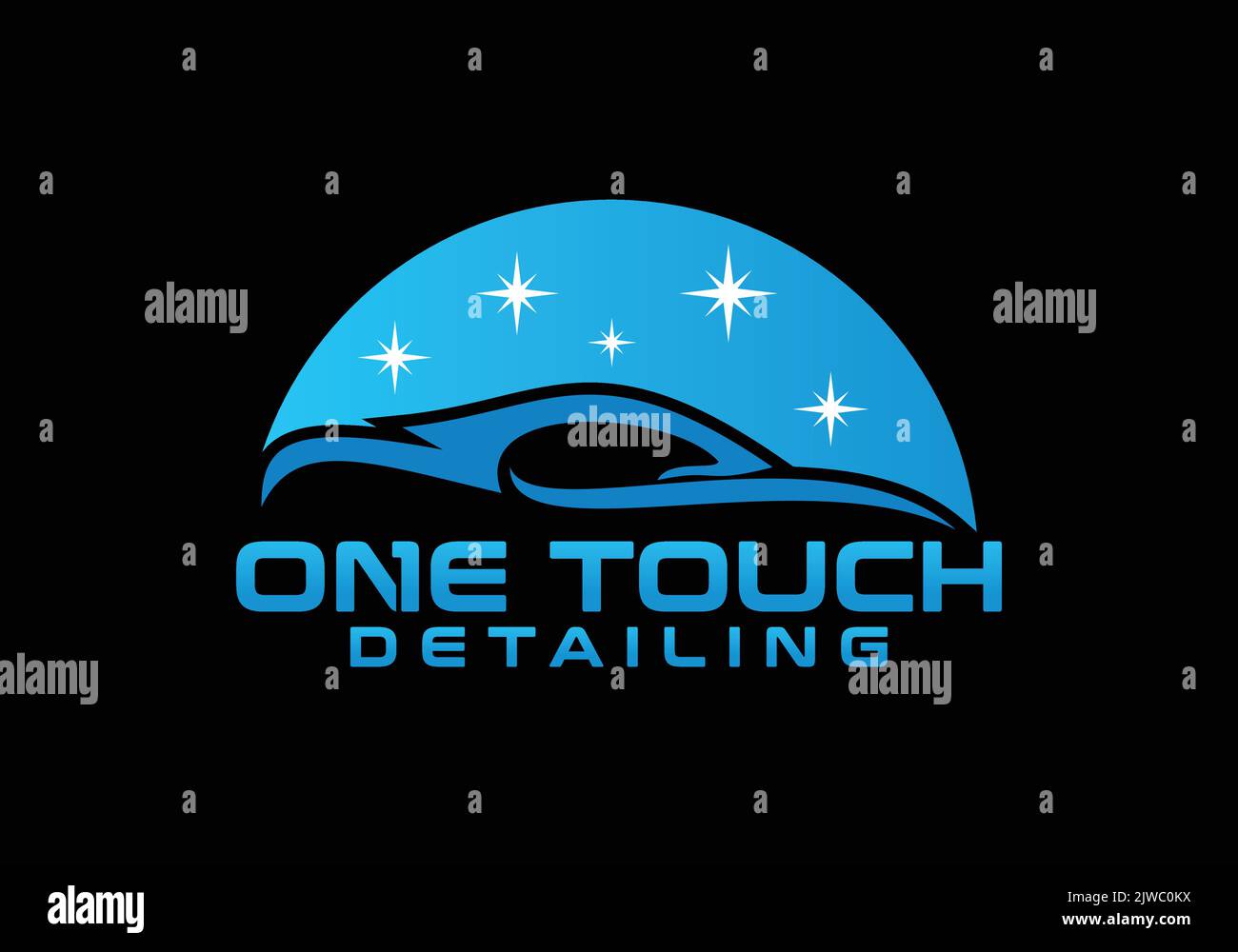 Modèle de logo One Touch car Detailing 1 Touch car Wash Illustration de Vecteur