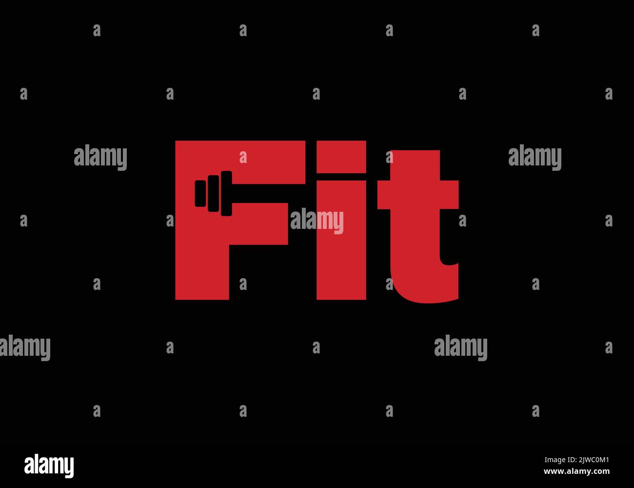 AJUSTER le monogramme initial lettre FIT logo Design Vector Template f i t Letter logo Design Illustration de Vecteur
