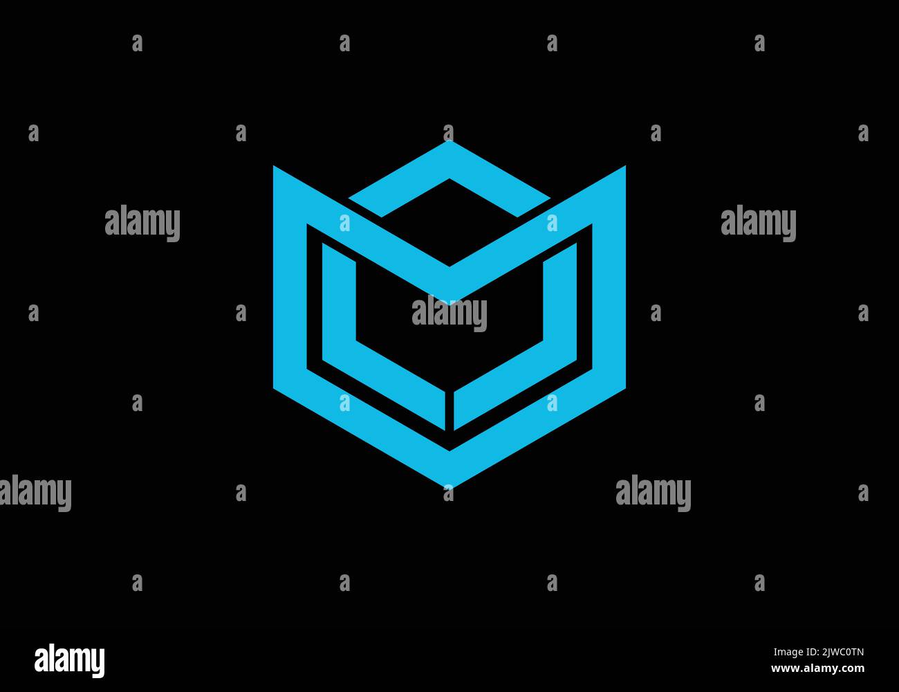 MLL initial Polygonal 3D Cube lettre logo mll Design modèle vectoriel M L lettre logo Design Illustration de Vecteur