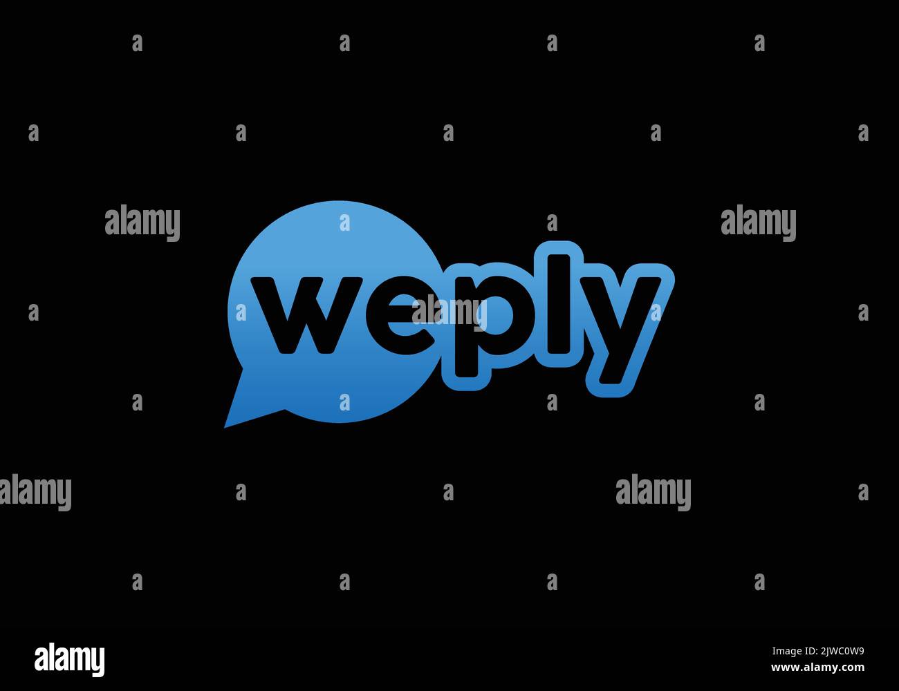 WePly communication messagerie discussion bulle de parole SMS répondre Commentaire logo Design Illustration de Vecteur
