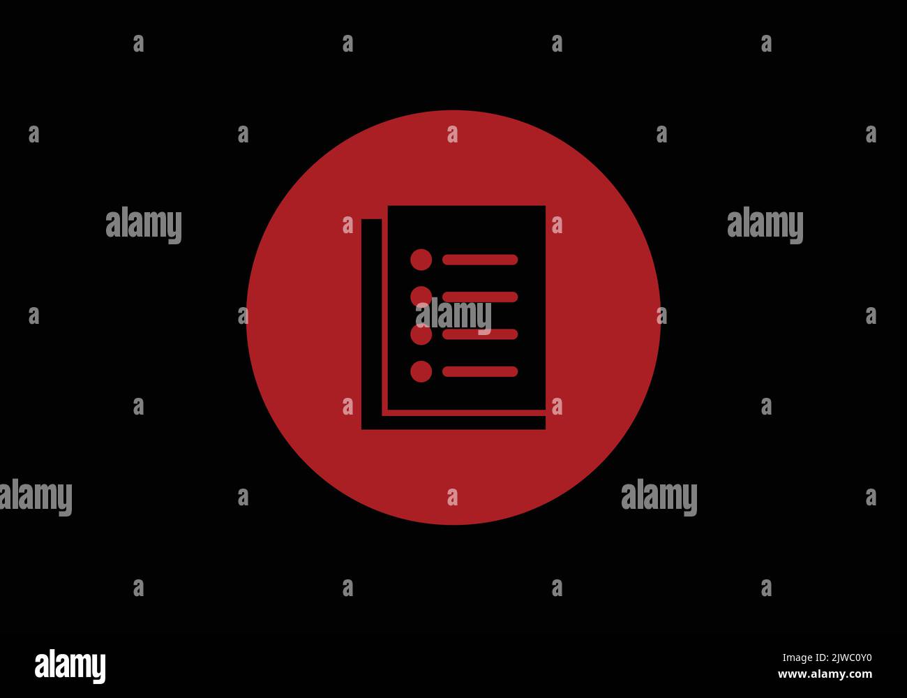 Presse-papiers lecture de texte papier logo modèle de conception Illustration de Vecteur