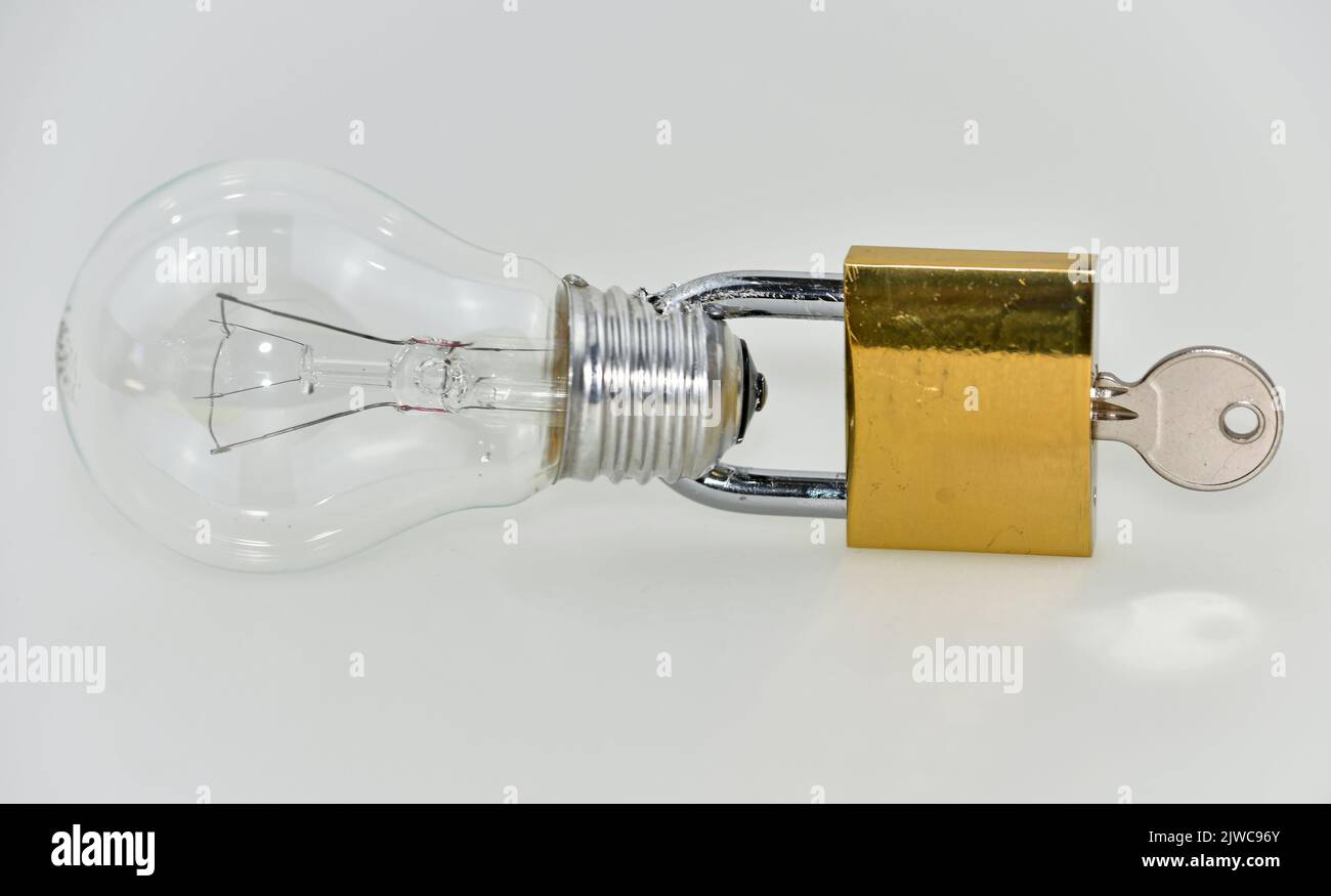 cadenas avec ampoule Banque D'Images