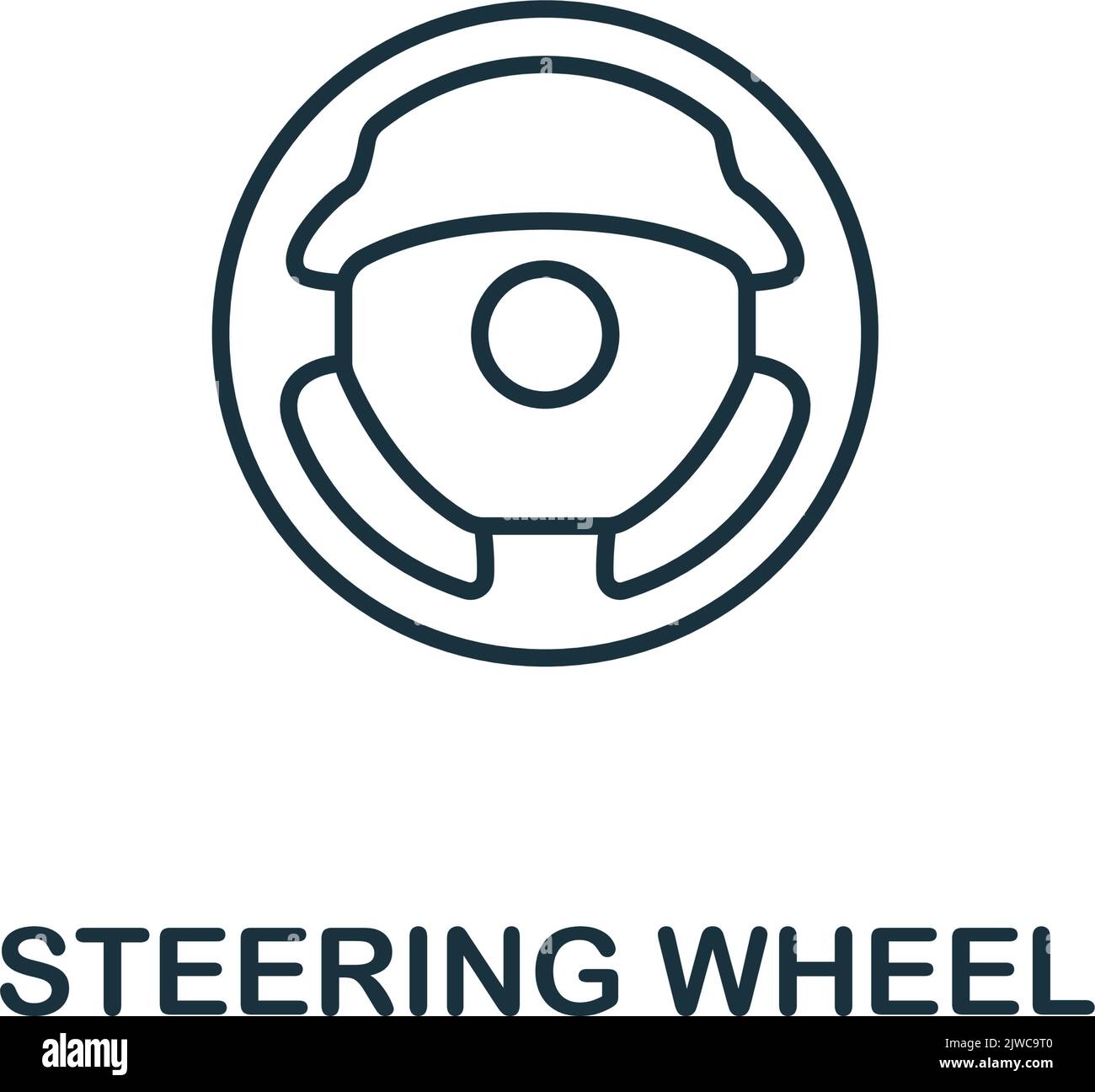 Icône du volant. Line Line simple Line car Service icône pour modèles, web design et infographies Illustration de Vecteur