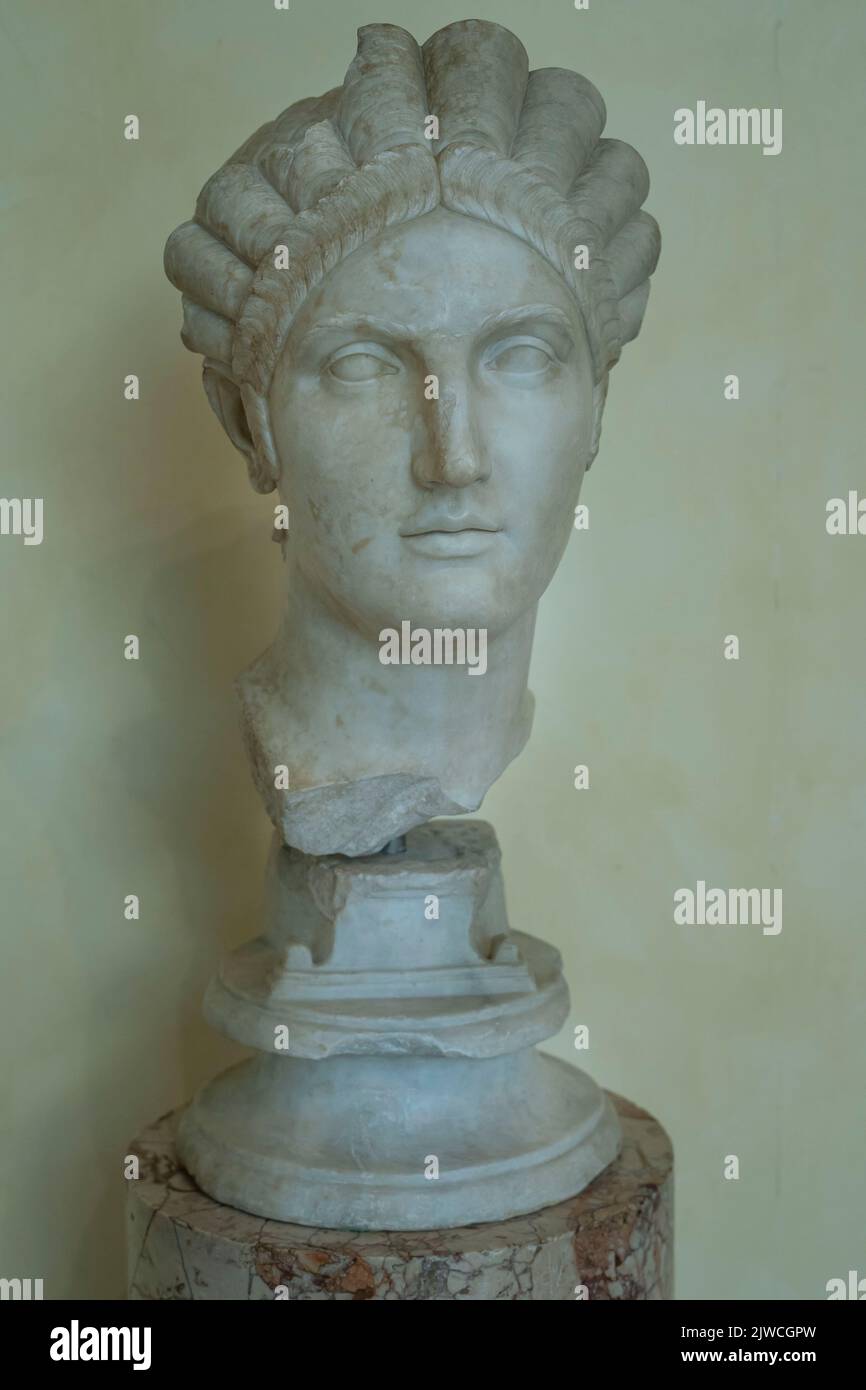 Rome, Italie - Musées du Capitole, Portrait de la matidia de l'épouse de l'empereur Adriano Banque D'Images