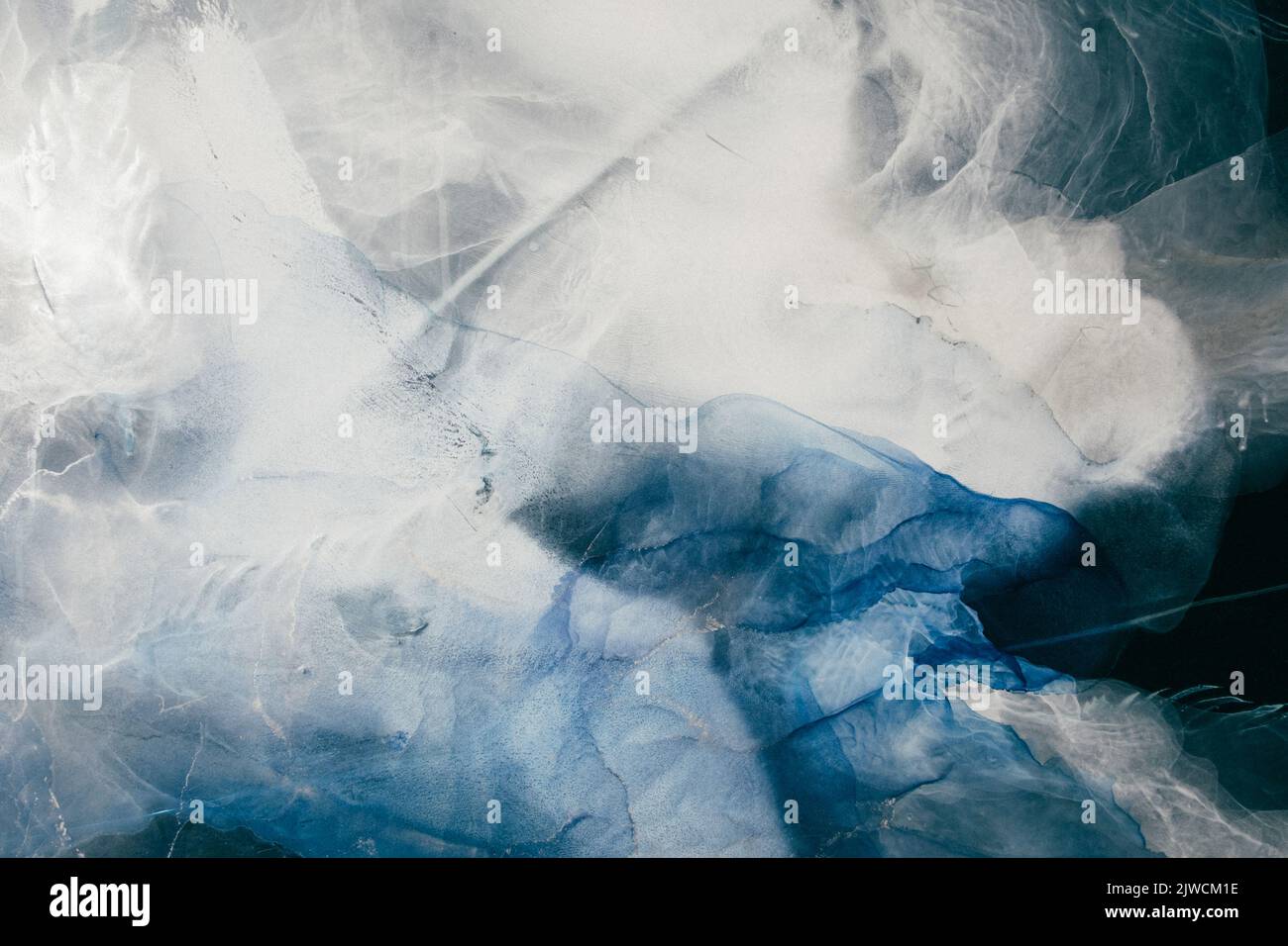 texture marbre encre de fond blanc bleu Banque D'Images