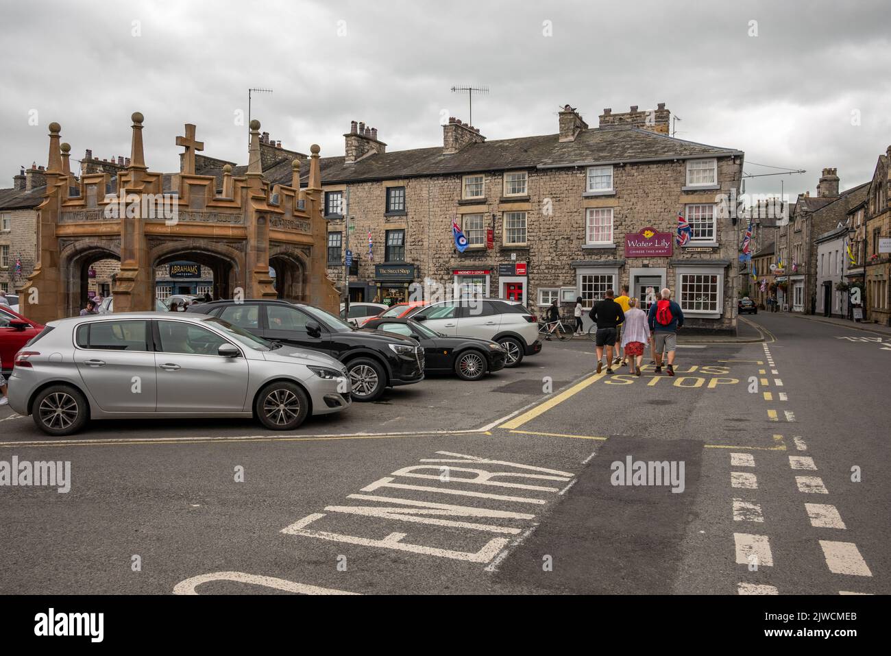 Market Square, Kirkby Lonsdale, South Lakeland, Cumbria, Royaume-Uni Banque D'Images