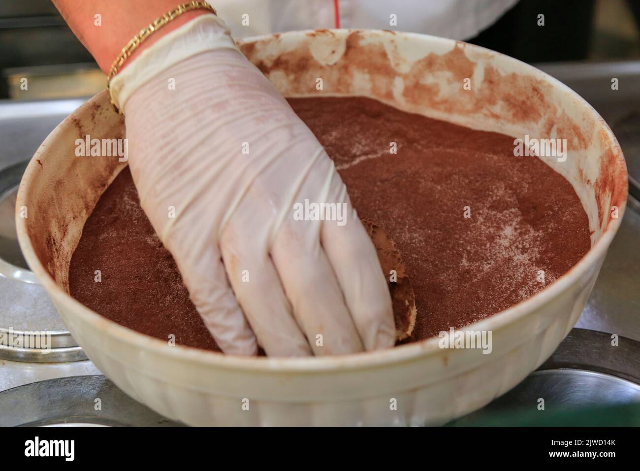 Italie, Calabre Tartufo di Pizzo la plus grande glace au monde Banque D'Images