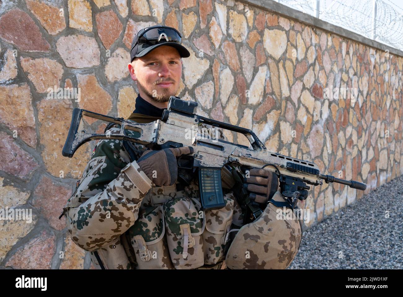 Bundeswehr en Afghanistan - Camp Shaheen Banque D'Images