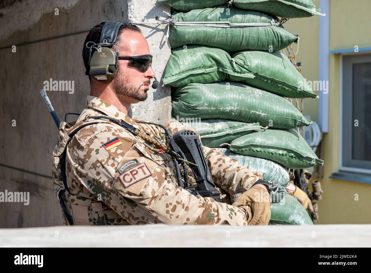 Bundeswehr en Afghanistan - Camp Shaheen Banque D'Images