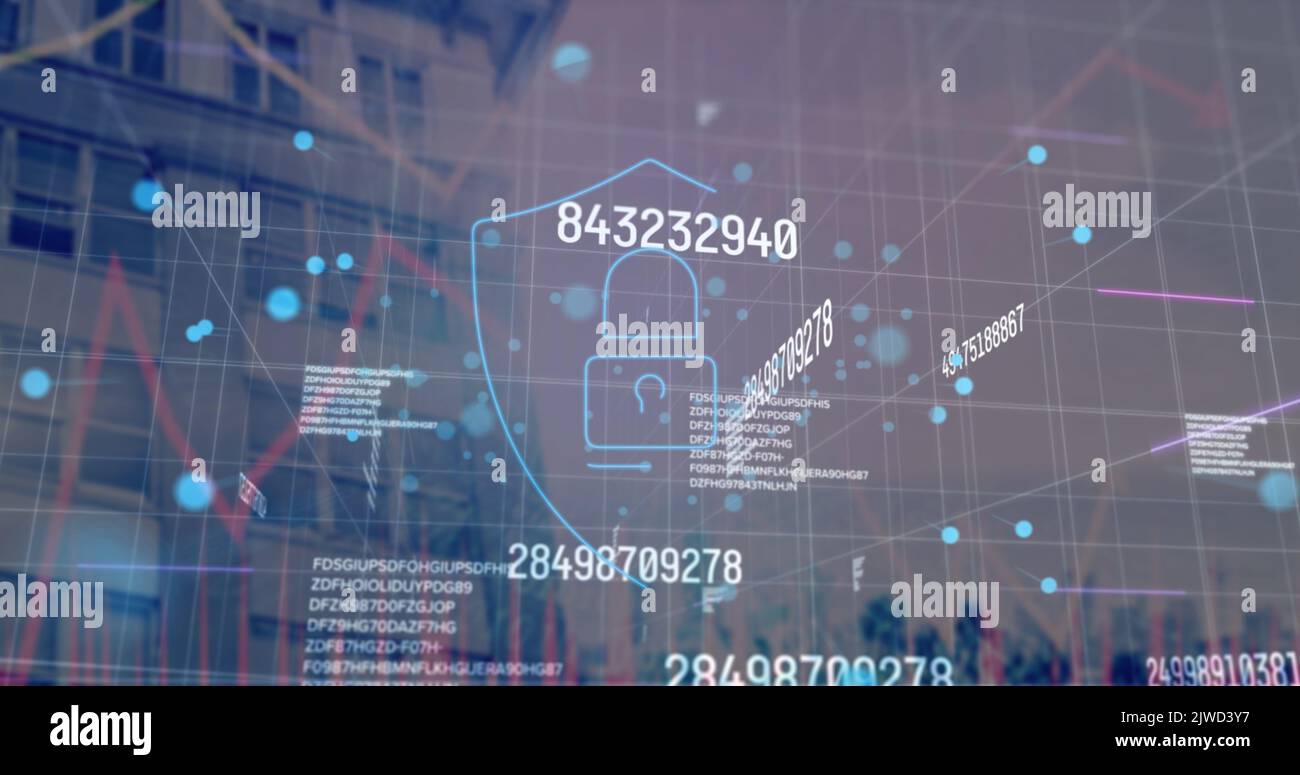 Image du traitement des données dans un bâtiment moderne Banque D'Images