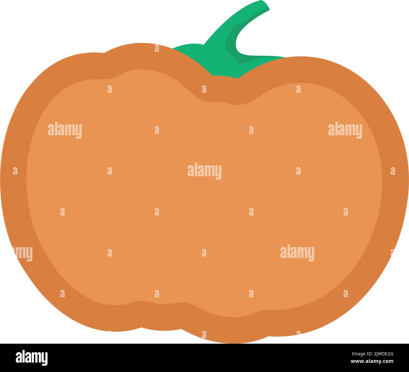 Zone de texte vide en forme de citrouille avec objet plat Illustration de Vecteur