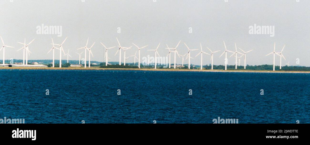 Danemark Jylland énergie éolienne sur les côtes Banque D'Images