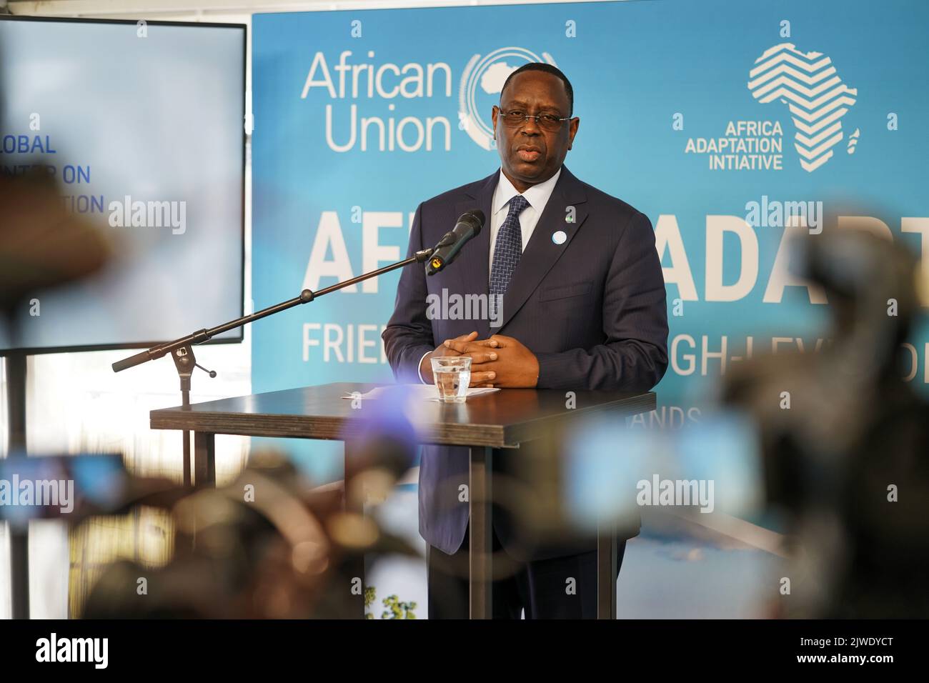 2022-09-05 15:22:40 ROTTERDAM - le président du Sénégal, Macky Sall, pendant le Sommet de l'adaptation en Afrique. Au cours de ce sommet, les dirigeants des gouvernements africains discuteront de l'importance du financement structurel pour l'adaptation au climat en Afrique. ANP JEROEN JUMELET pays-bas sortie - belgique sortie Banque D'Images