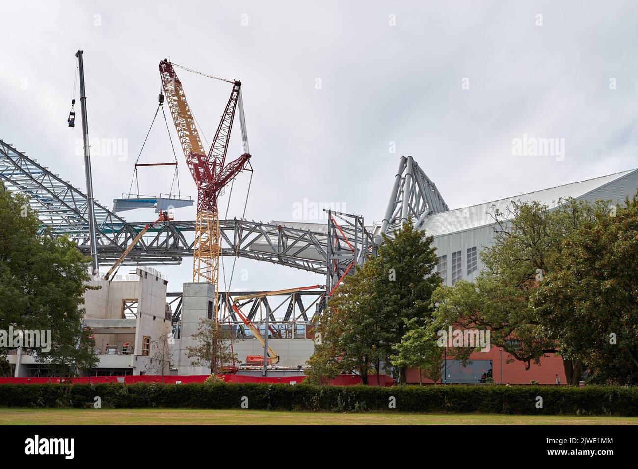 Construction du chemin Anfield septembre 2022 Banque D'Images