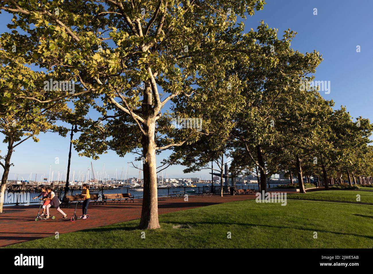 Piers Park, Boston, Massachusetts, États-Unis Banque D'Images
