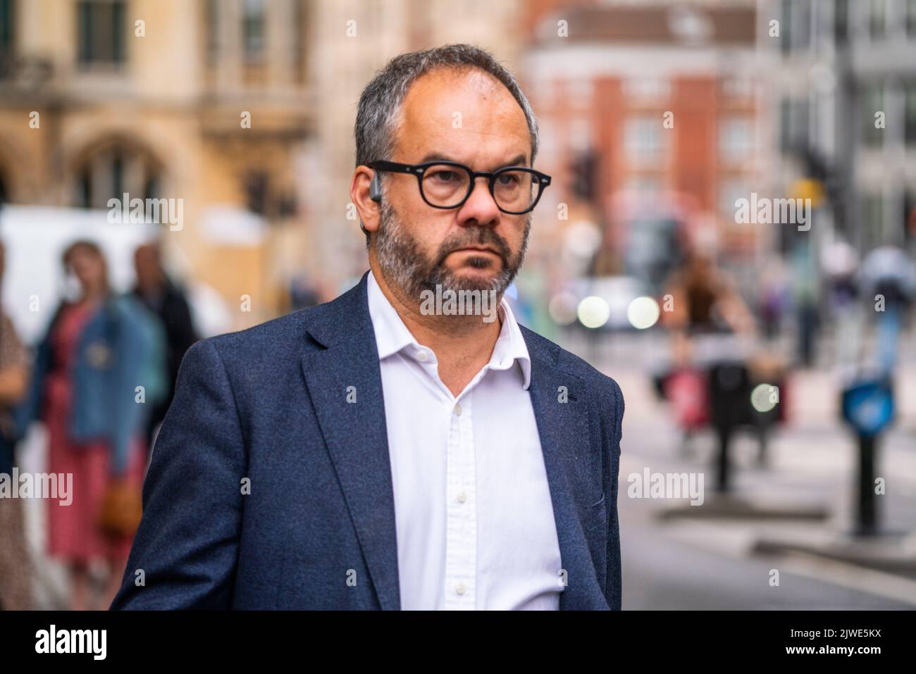 Londres, Royaume-Uni. 5 septembre 2022. Paul Scully, député conservateur de Sutton et Cheam, arrive au centre de la reine Elizabeth II à Westminster avant l'annonce d'un nouveau chef du parti conservateur et d'un nouveau premier ministre. Credit amer ghazzal/Alamy Live News Banque D'Images