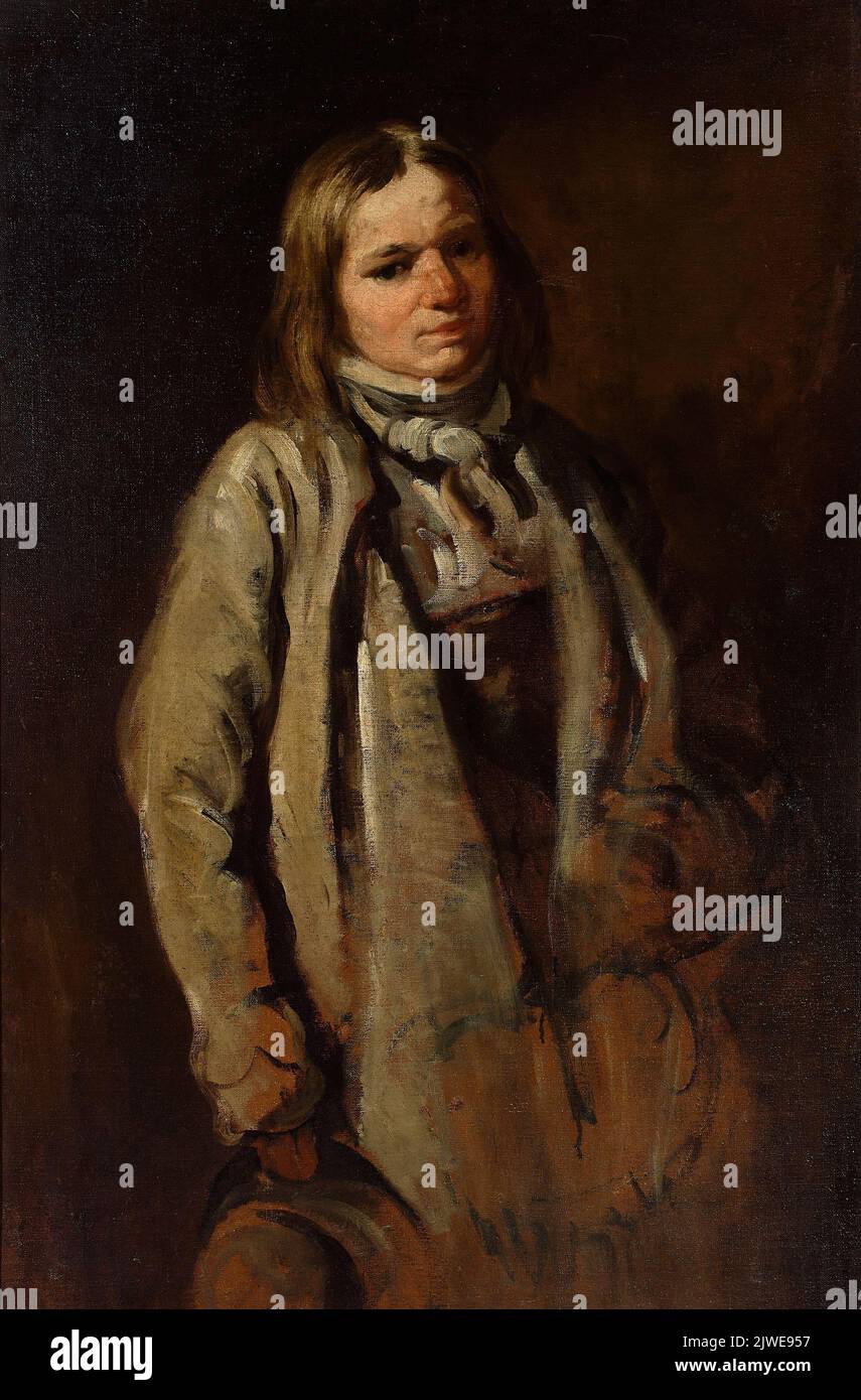 Étude d'un petit garçon paysan. Michałowski, Piotr (1800-1855), peintre Banque D'Images