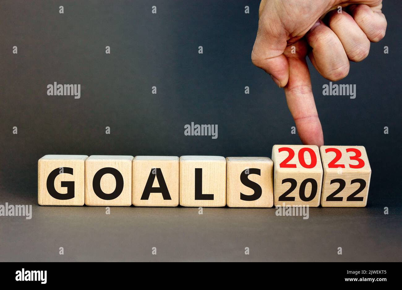 Planification des objectifs 2023 symbole de la nouvelle année. Homme d ...
