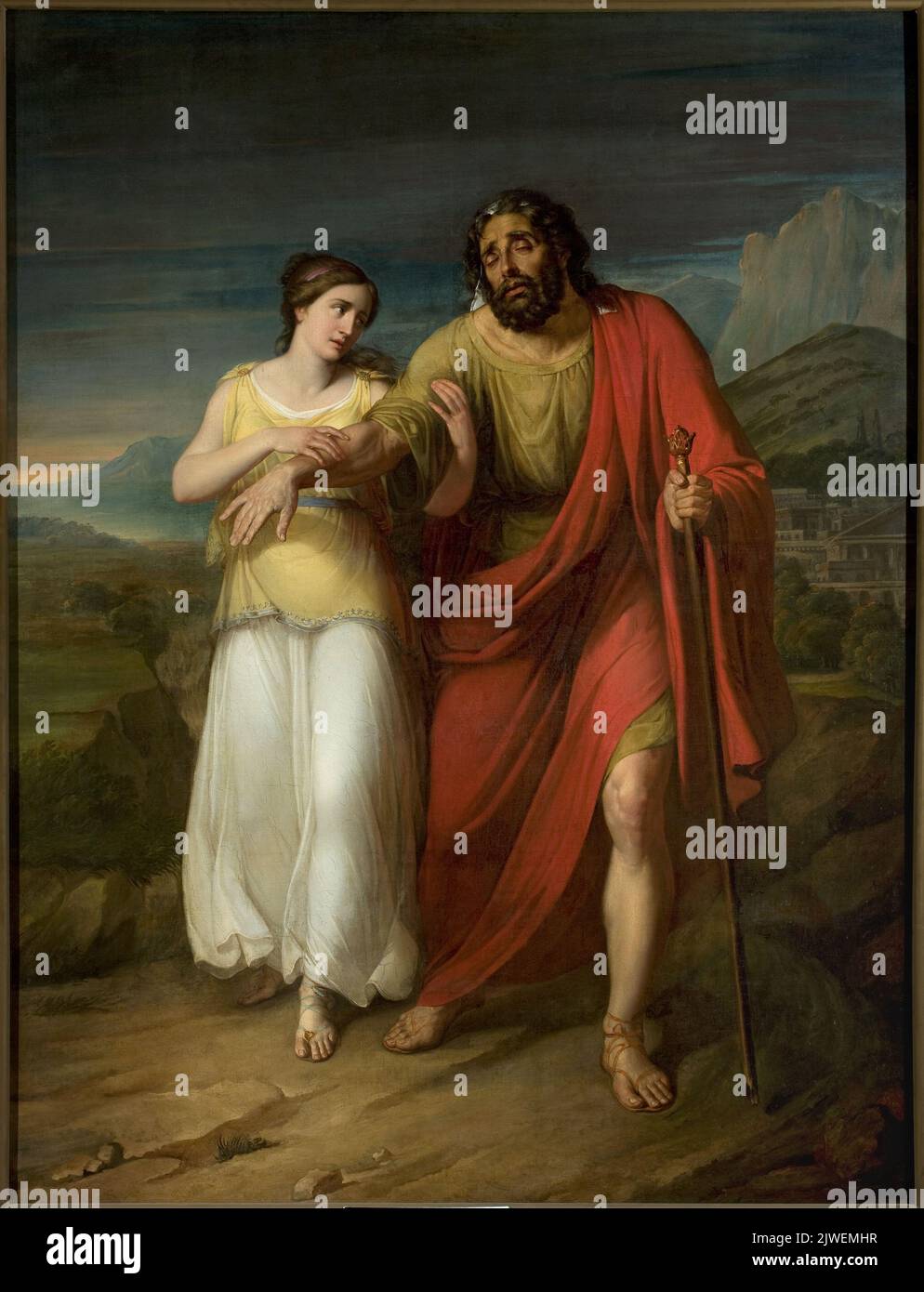 Oedipus et Antigone. Kokular, Aleksander (1793-1846), peintre Banque D'Images