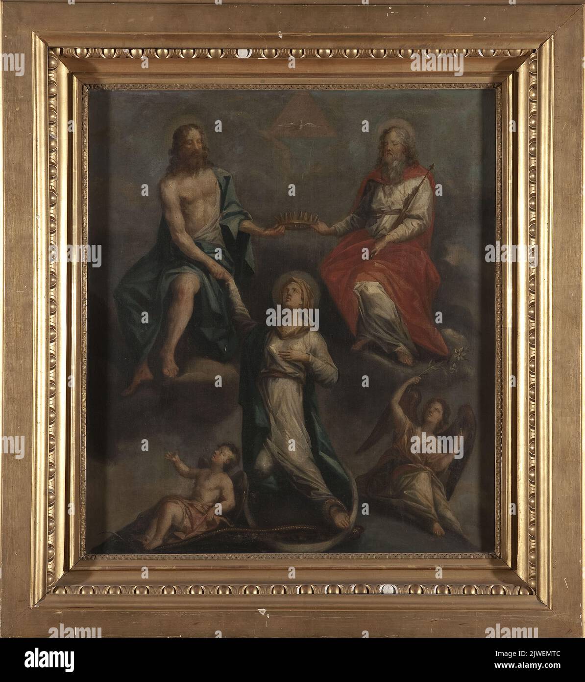 Couronnement de notre Dame. Nieznany malarz polski, peintre Banque D'Images