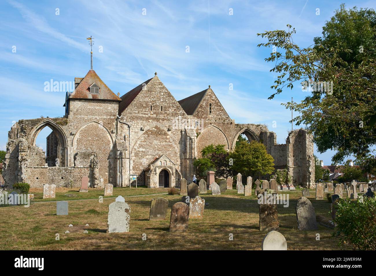 L'église Saint-Thomas-le-Martyr, datant du 13th siècle, à Winchelsea, dans l'est du Sussex, dans le sud-est de l'Angleterre Banque D'Images