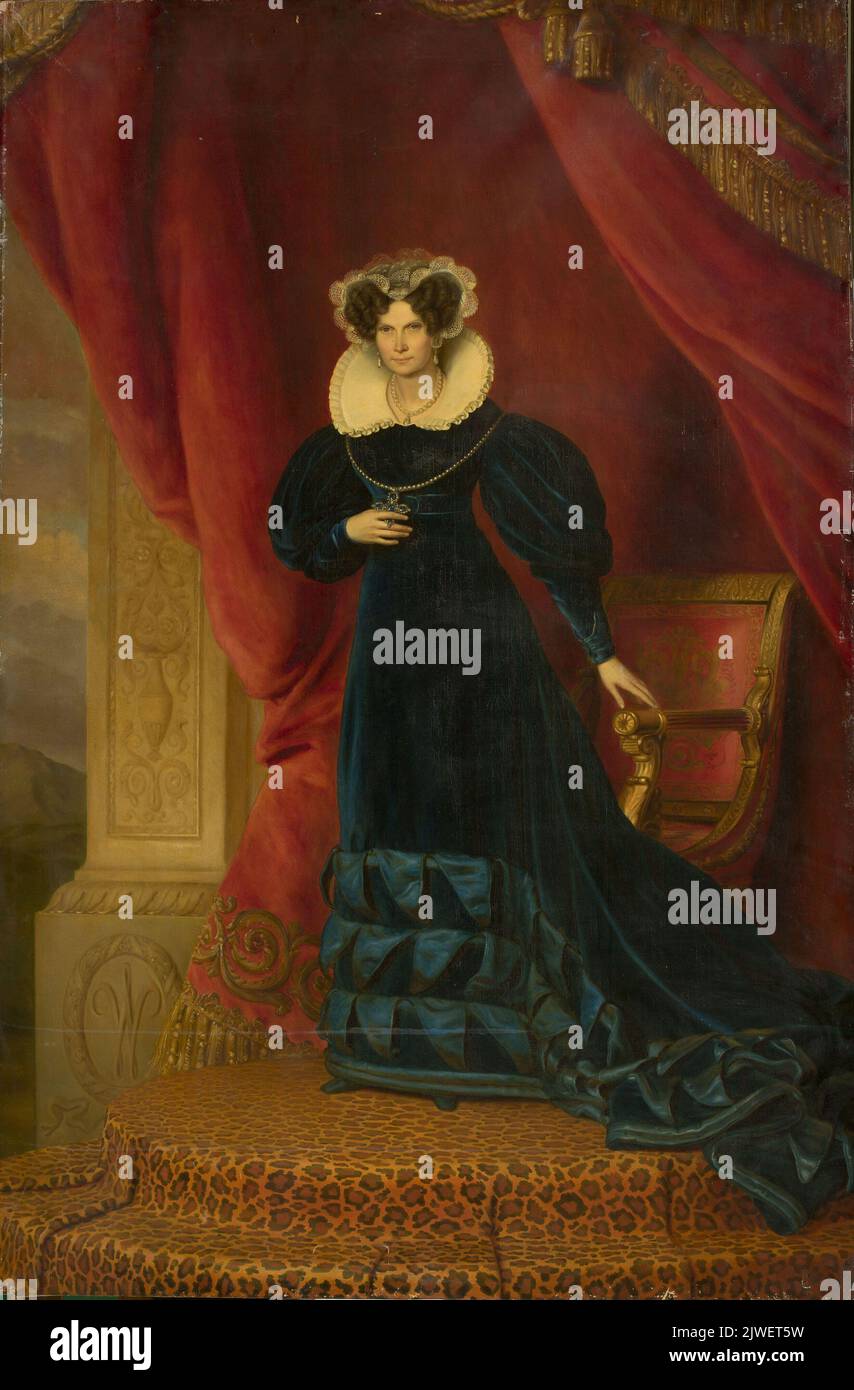 Portrait de Luise Wilhelmine de Prusse, reine des pays-Bas, épouse de William I. Hulst, Jan Baptist van der (1790-1862), peintre Banque D'Images
