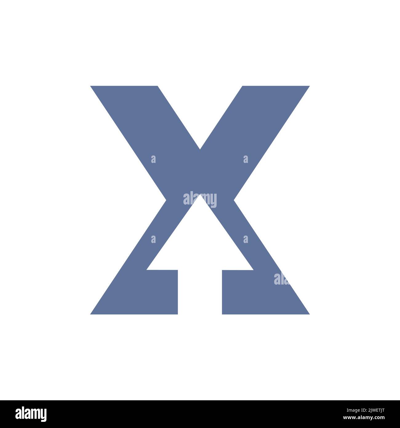 Logo financier lettre X avec flèche de croissance. Elément comptable, modèle de vecteur de symbole d'investissement financier Illustration de Vecteur