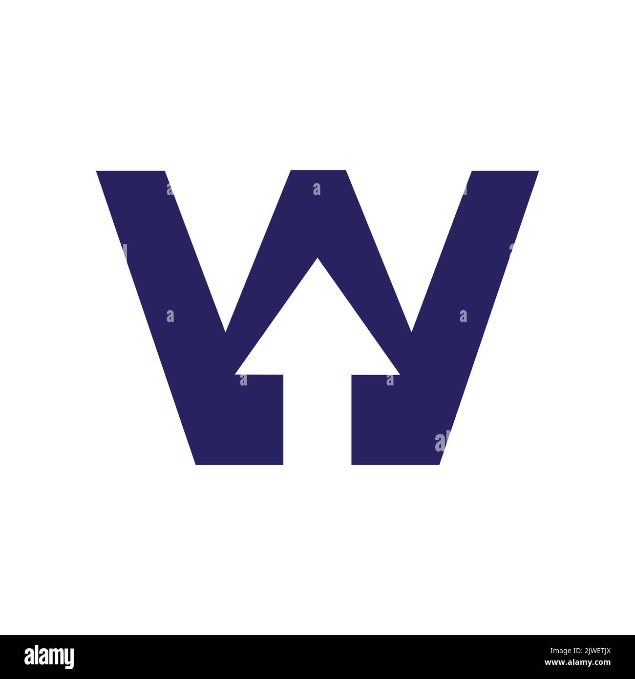 Logo financier lettre W avec flèche de croissance. Elément comptable, modèle de vecteur de symbole d'investissement financier Illustration de Vecteur