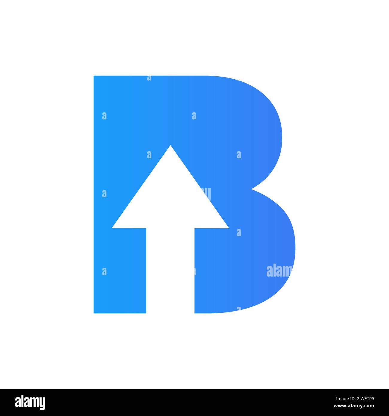 Lettre B logo financier avec flèche de croissance. Elément comptable, modèle de vecteur de symbole d'investissement financier Illustration de Vecteur