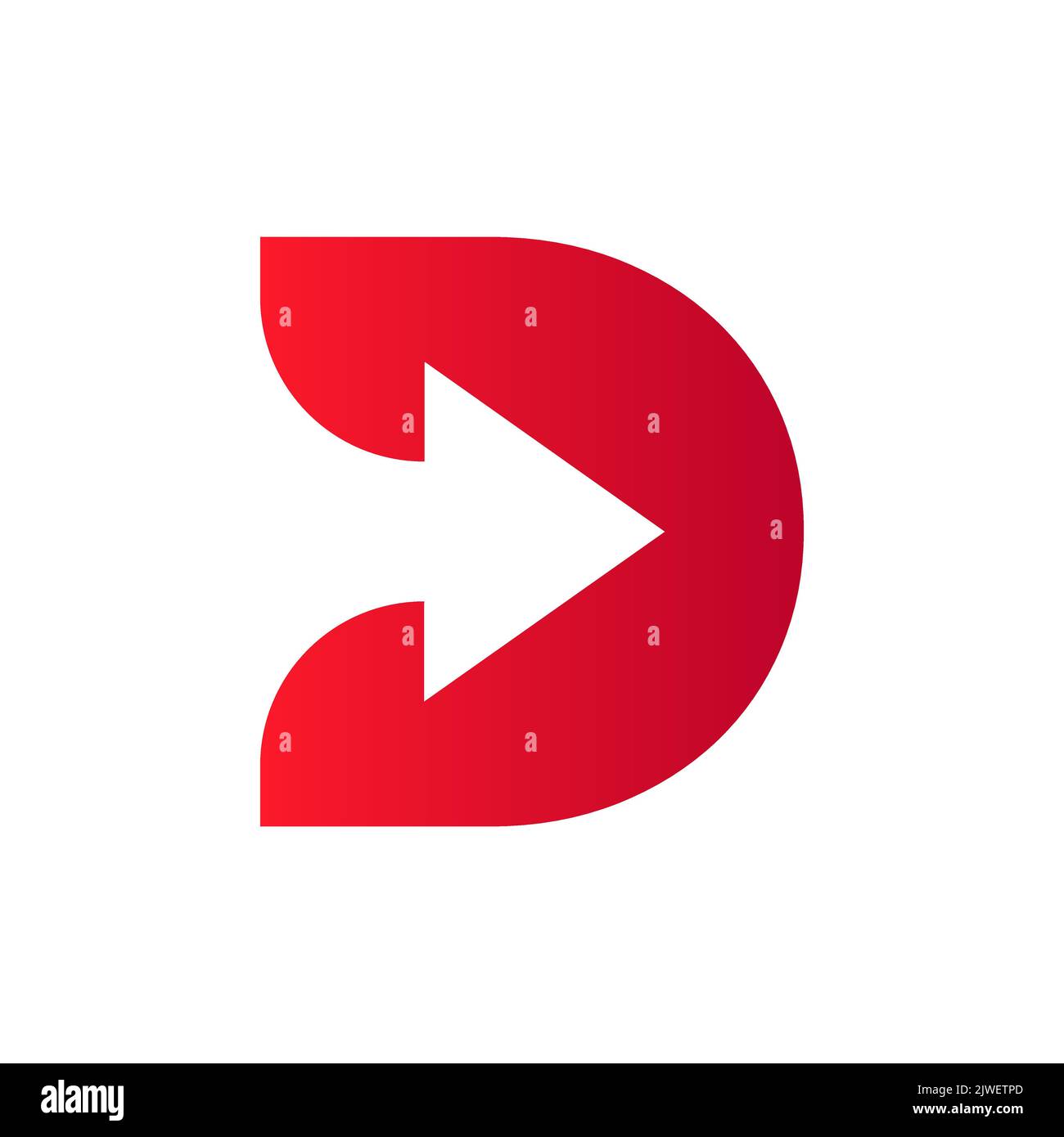 Logo financier lettre D avec flèche de croissance. Elément comptable, modèle de vecteur de symbole d'investissement financier Illustration de Vecteur