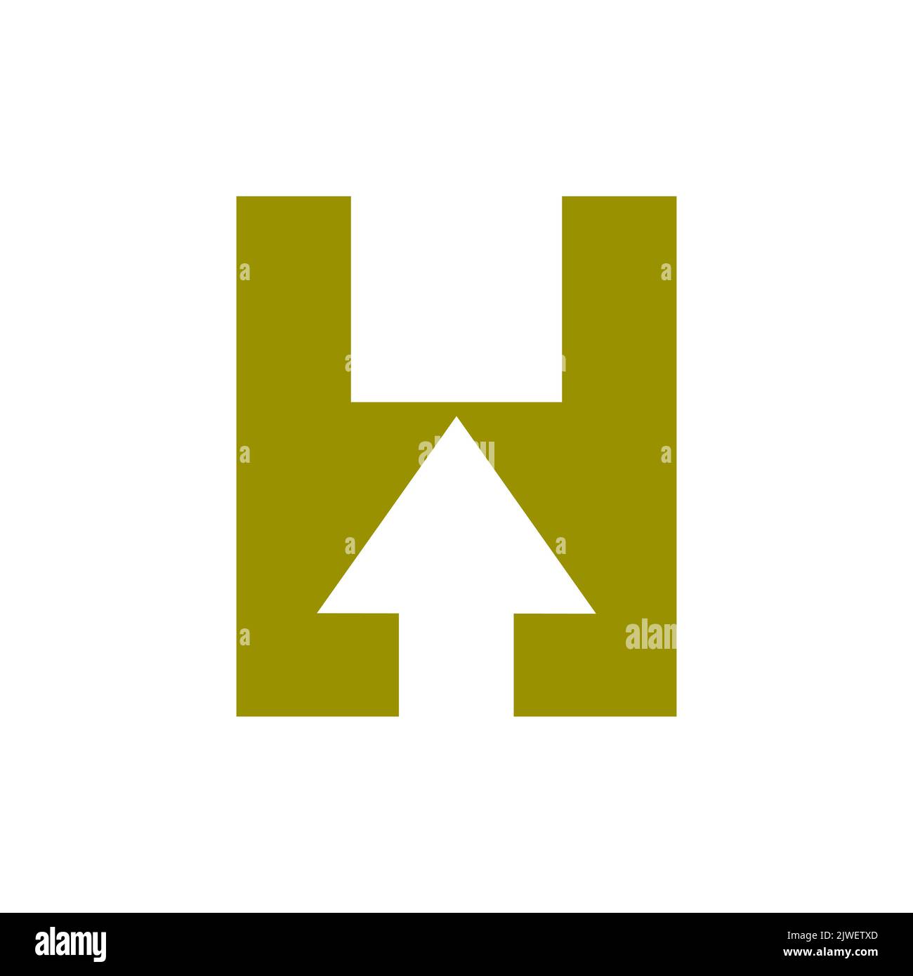 Logo financier lettre H avec flèche de croissance. Elément comptable, modèle de vecteur de symbole d'investissement financier Illustration de Vecteur