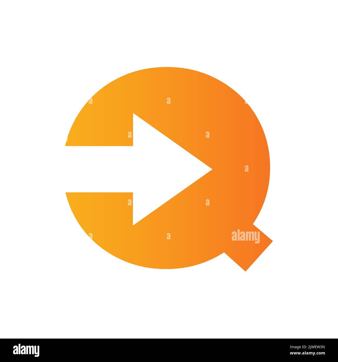 Logo financier lettre Q avec flèche de croissance. Elément comptable, modèle de vecteur de symbole d'investissement financier Illustration de Vecteur