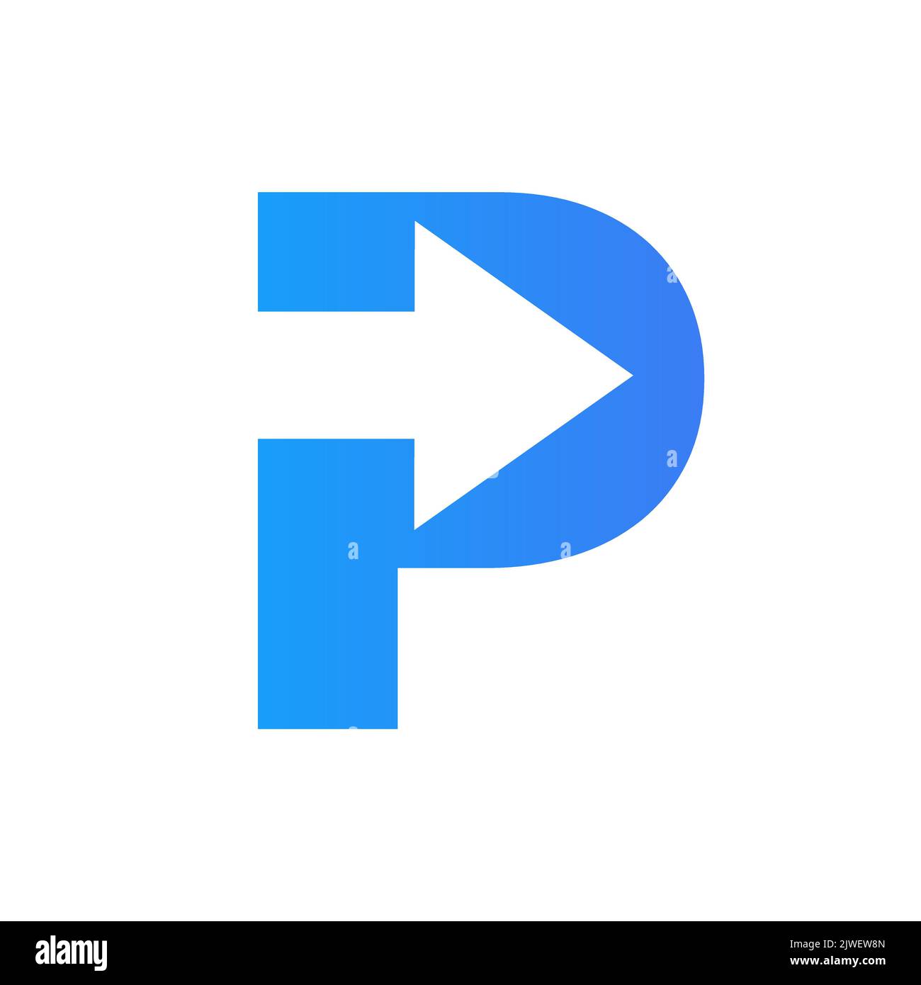 Logo financier lettre P avec flèche de croissance. Elément comptable, modèle de vecteur de symbole d'investissement financier Illustration de Vecteur