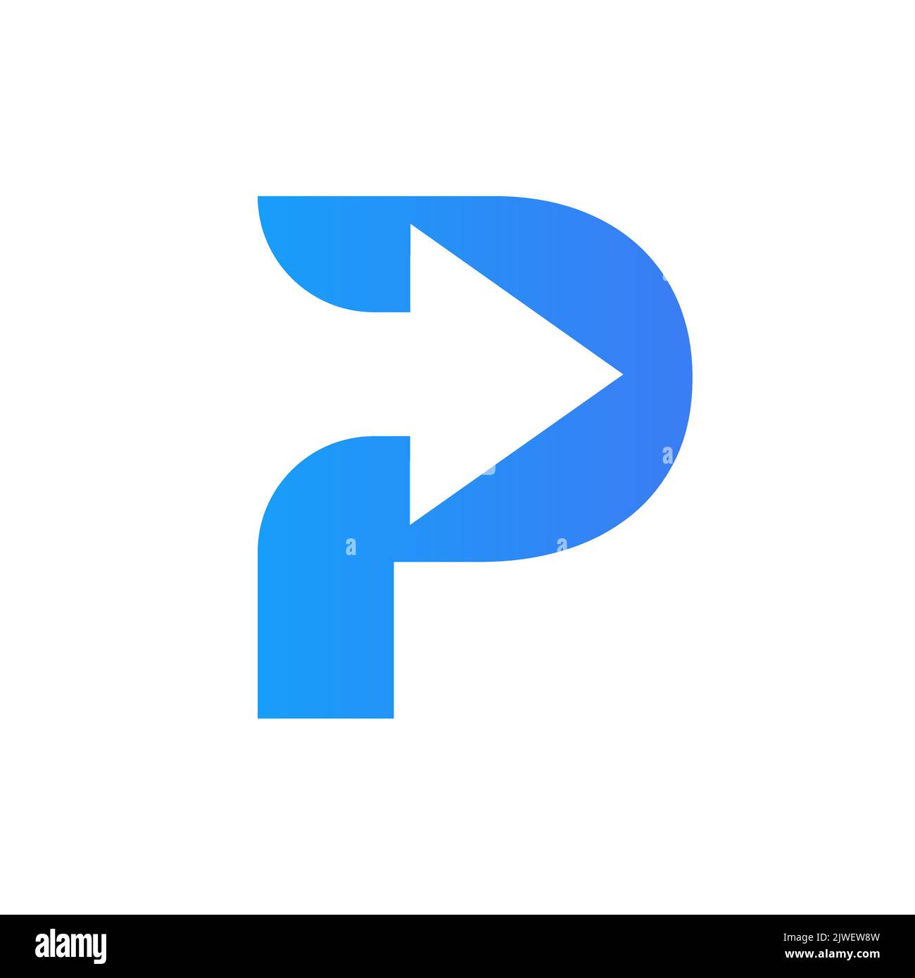 Logo financier lettre P avec flèche de croissance. Elément comptable, modèle de vecteur de symbole d'investissement financier Illustration de Vecteur