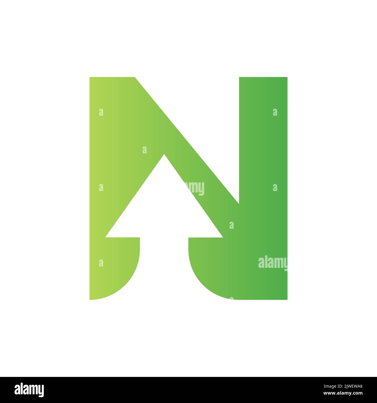 Logo financier lettre N avec flèche de croissance. Elément comptable, modèle de vecteur de symbole d'investissement financier Illustration de Vecteur