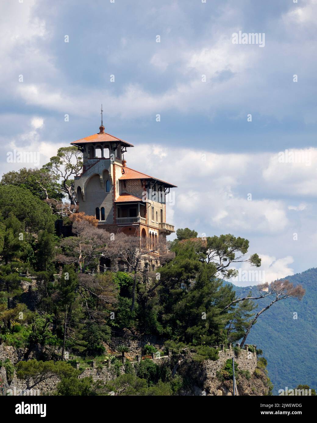 SANTA MARGHERITA LIGURE, ITALIE - 19 MAI 2018 : Villa de luxe sur la Riviera italienne Banque D'Images