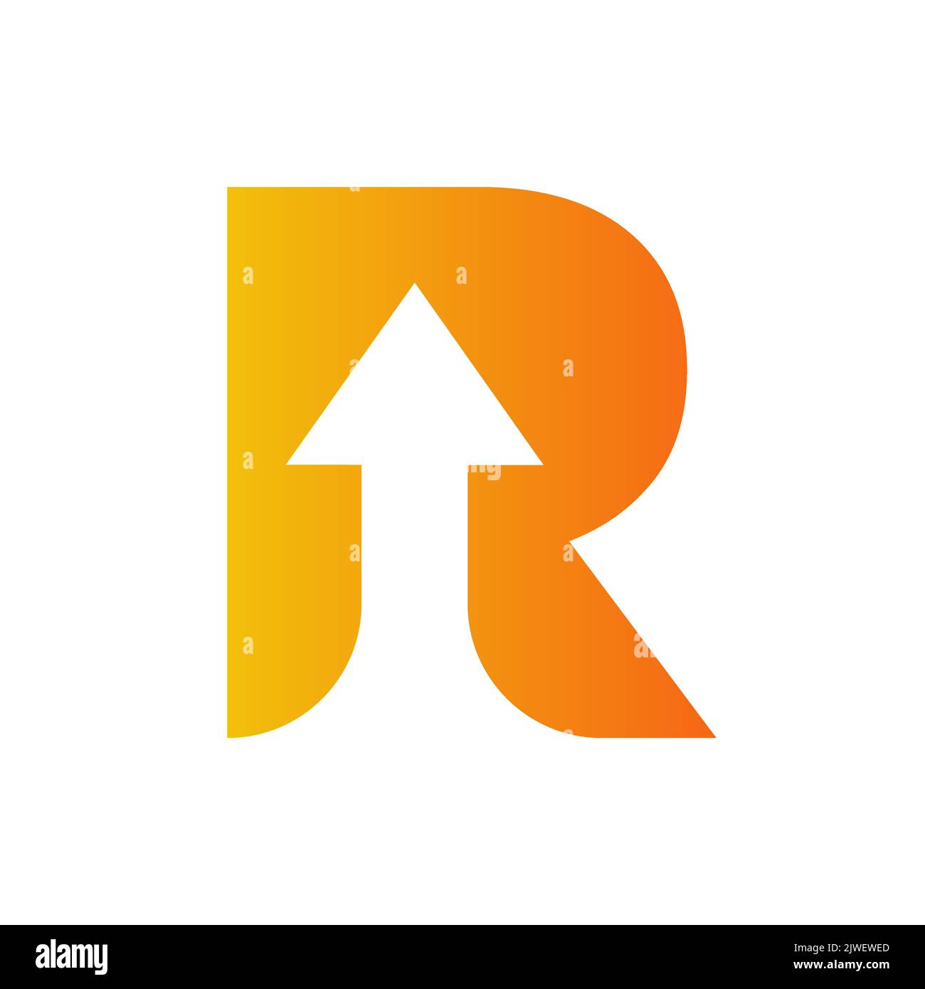 Logo de la financière Letter R avec flèche de croissance. Elément comptable, modèle de vecteur de symbole d'investissement financier Illustration de Vecteur