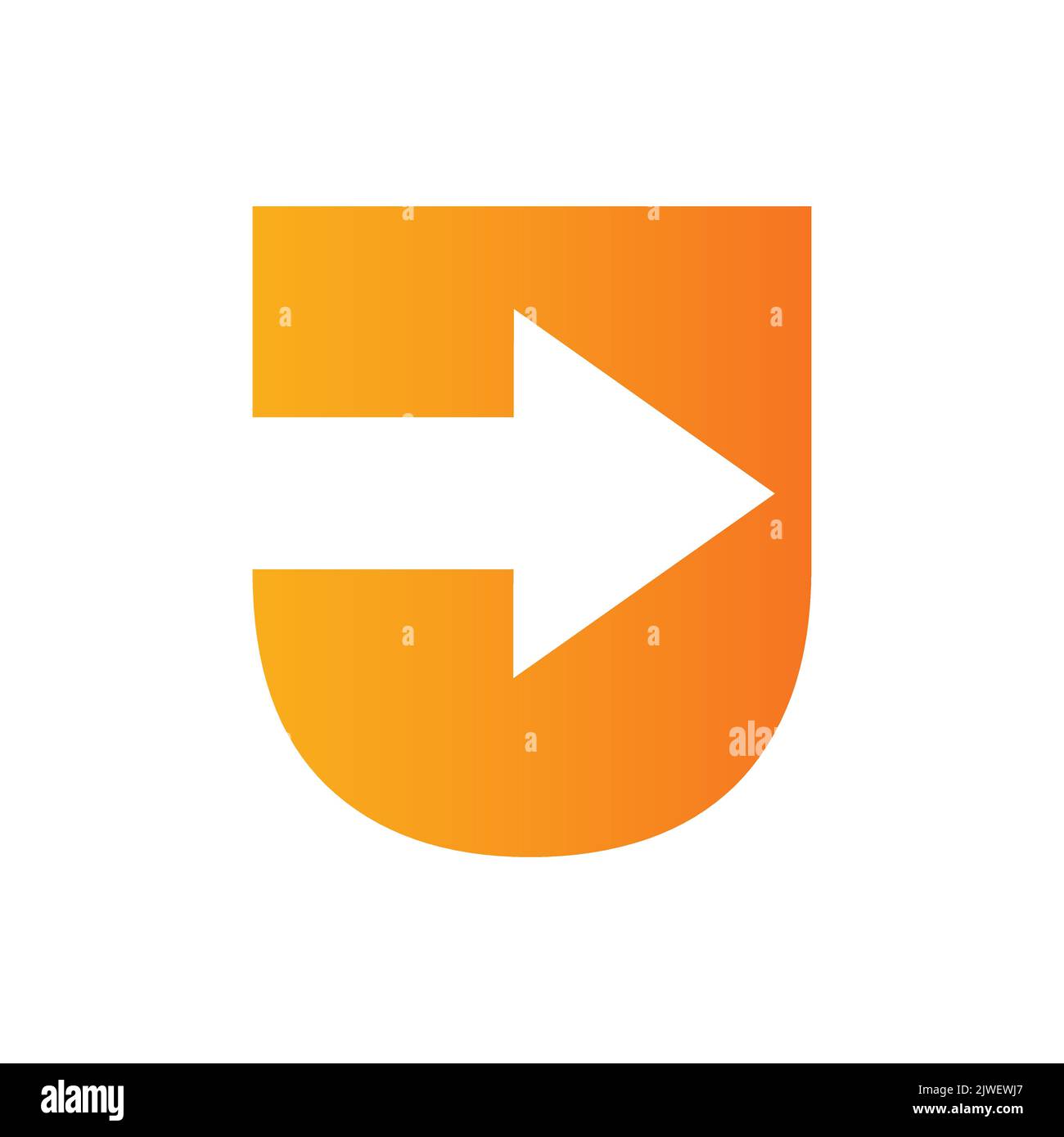 Logo financier lettre U avec flèche de croissance. Elément comptable, modèle de vecteur de symbole d'investissement financier Illustration de Vecteur