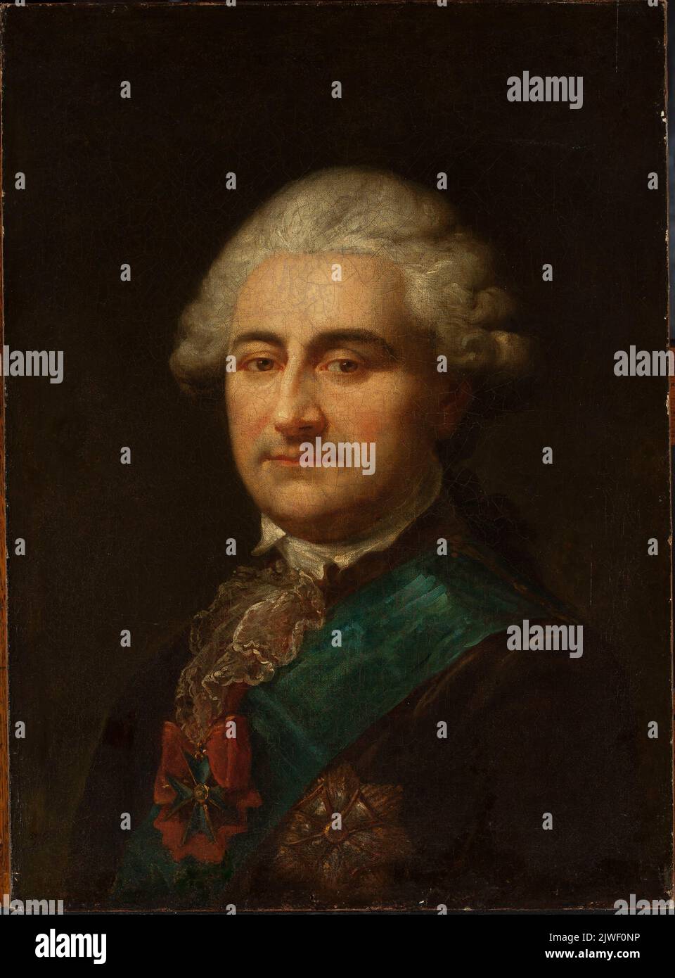 Portrait de Stanisław August Poniatowski avec l'ordre de l'aigle blanc. Bacciarelli, Marcello (1731-1818), peintre Banque D'Images