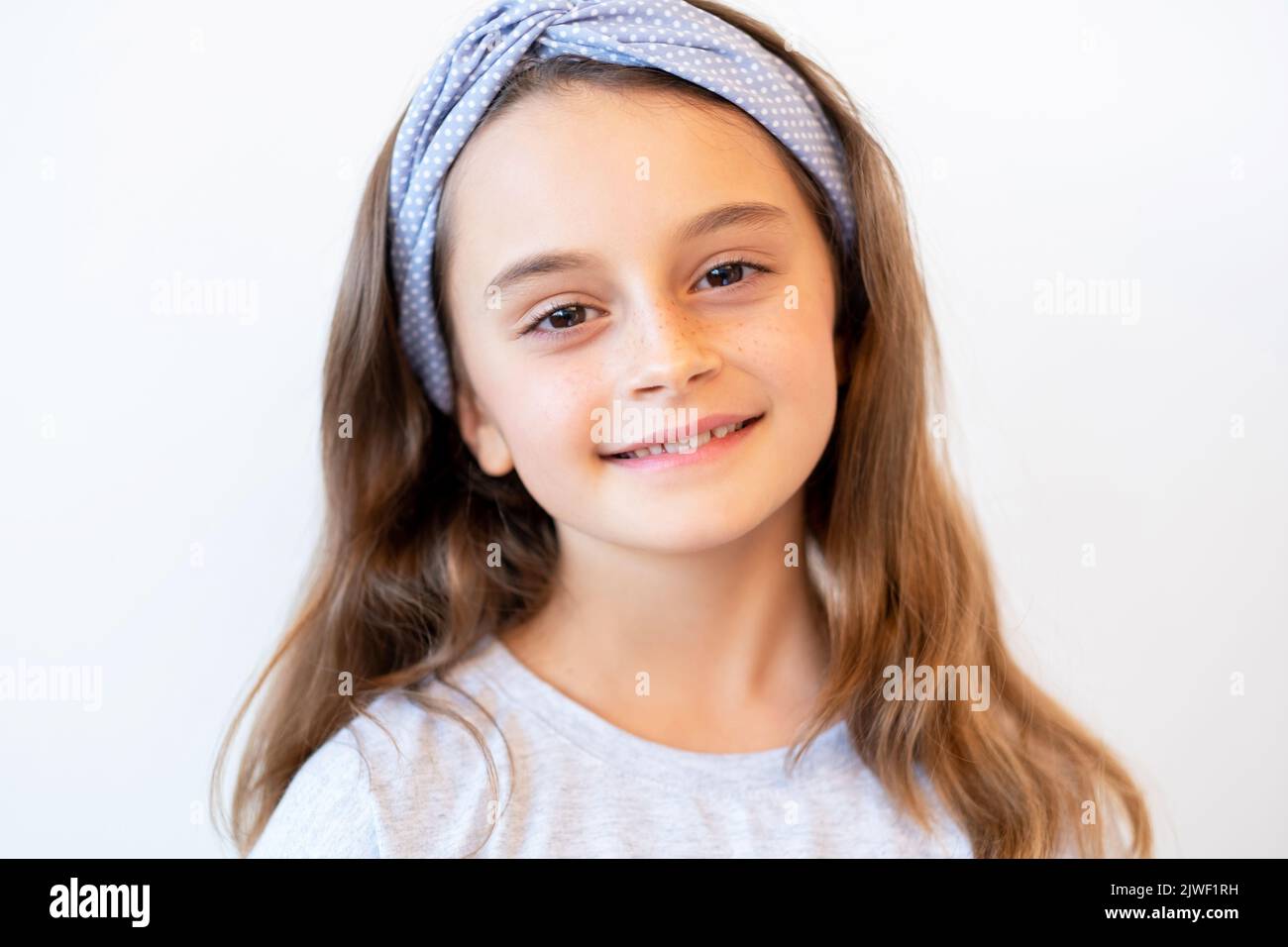 portrait d'enfant bonne enfance sourire fille visage Banque D'Images