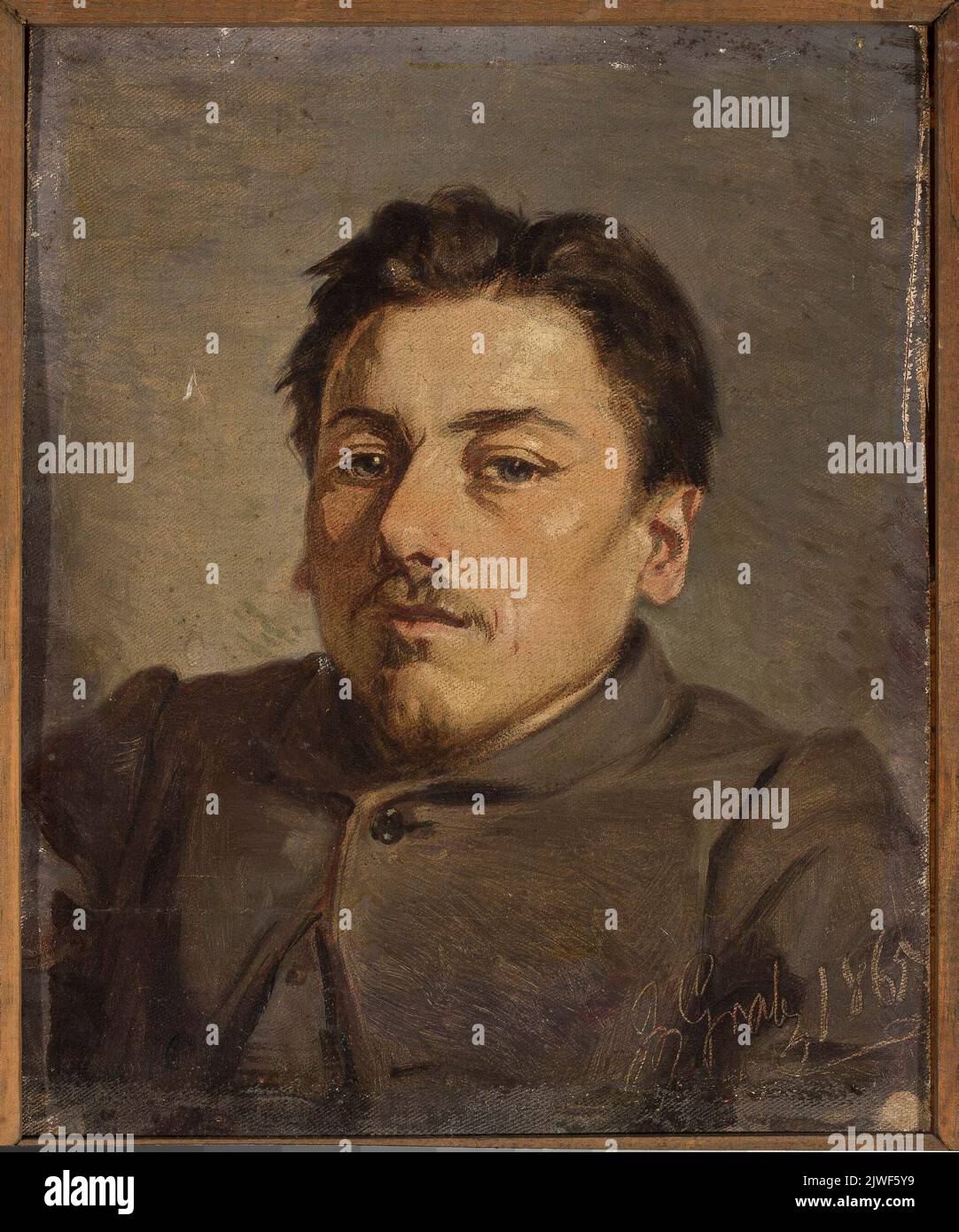 Portrait de Franciszek Streitt, peintre. Grabowski, Andrzej (1833-1886), peintre Banque D'Images