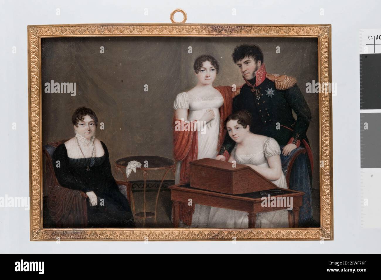 Portret zbiorowy rodziny Dołgoruki: księżna Anastazja Siemenowna Dołgoruki (1755-1827) z dziećmi : ks. Heleną (1774-1823), KS. Marią (1776-1849) i ks. Michałem (1780-1808) Inne atrybucje: ks. Golicyn (karta naukowa), Tuczkow (Elizaveta Sołowcow, Muzeum Moskwy). Inconnu, peintre amateur, Borovikovsky, Vladimir (1757-1825), peintre Banque D'Images